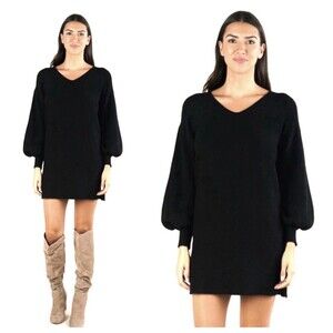 Express Balloon Sleeve Shift Dress Black XS Petite EUC